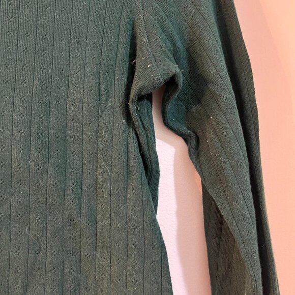 American Eagle Ribbed Mock Neck Crop Sweater — M | Forest Green - Picture 4 of 6